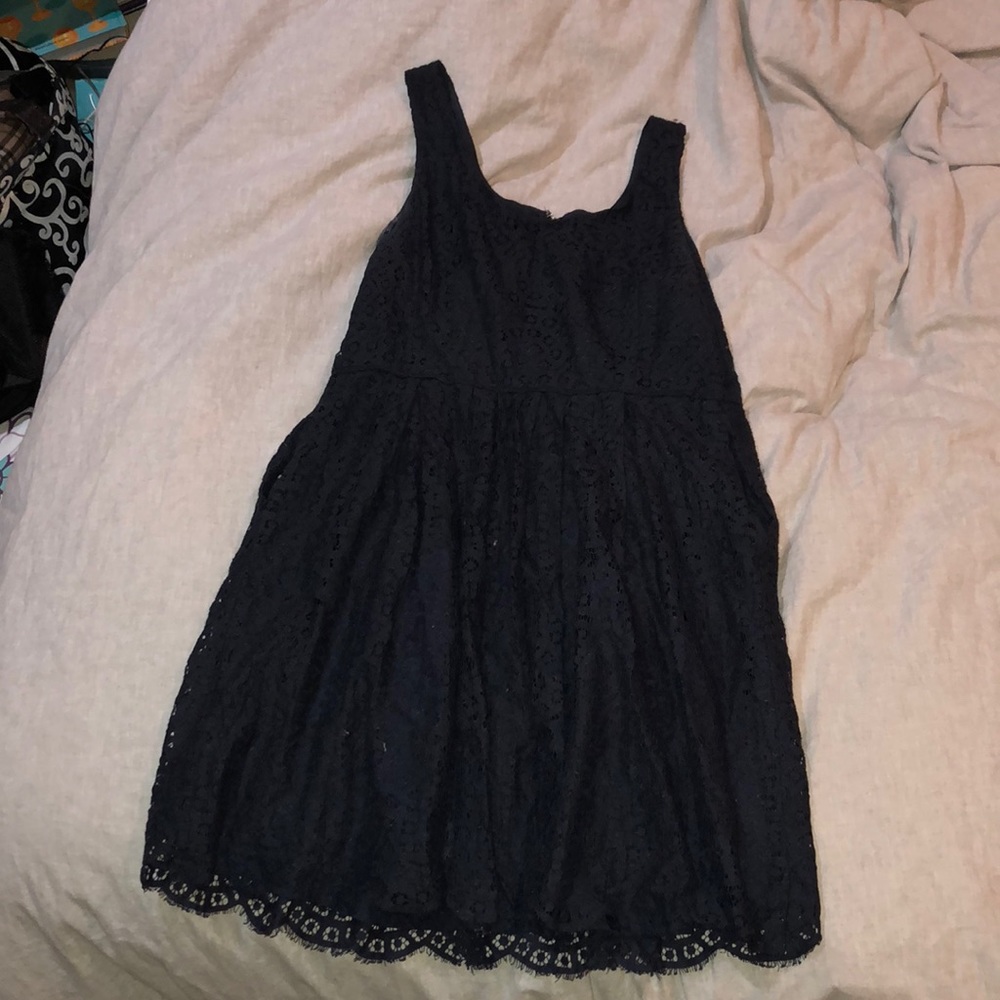 Navy J Crew Dress WITH POCKETS